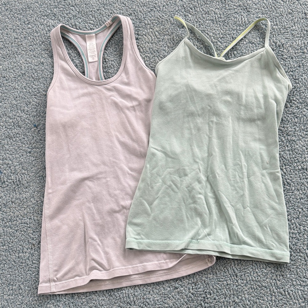 Ivivva white and Mint Green Tank Tops